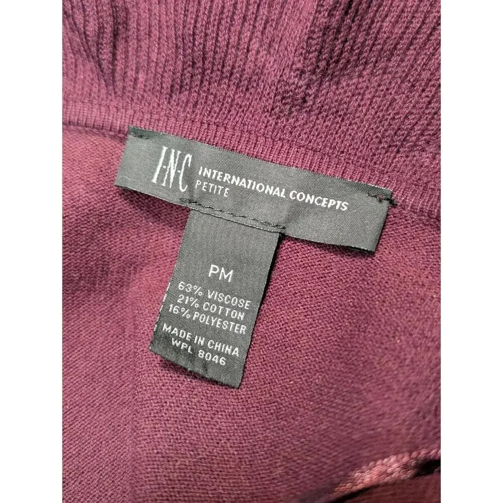 INC‎ INTERNATIONAL CONCEPTS CHIC   RUFFLE FRONT CARDIGAN   Sz PM  NWT  $ 80